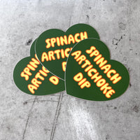 Spinach artichoke dip 3” Heart Sticker