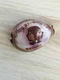 Vintage Cowrie Zodiac Shell Gemini