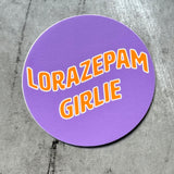 Lorazepam Girlie 3” Waterproof Vinyl Sticker