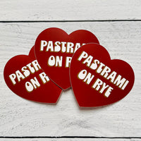 Pastrami on Rye Heart Sticker