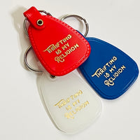 Thrifting is my Religion Plastic Saddle Keychain