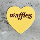 Waffles Heart Sticker
