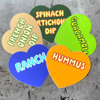 Spinach artichoke dip 3” Heart Sticker