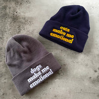 Cats make me emotional Beanie // made in the USA