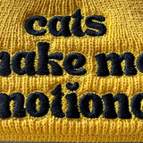 Cats make me emotional Beanie // made in the USA