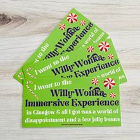 Willy Wonka Immersive Experience Glasgow Bumper Sticker