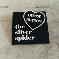 Denise Bryson Heart Enamel Pin