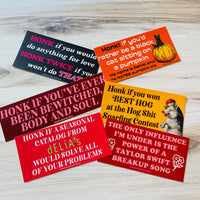 Honk if you’d rather be a black cat sitting on a pumpkin Daniel Bumper Sticker