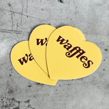 Waffles Heart Sticker