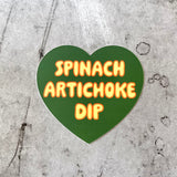 Spinach artichoke dip 3” Heart Sticker