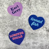 Earl Grey 3” Heart Sticker