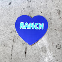 Ranch 3” Heart Sticker