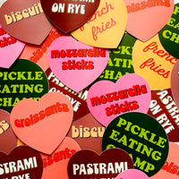 Pastrami on Rye Heart Sticker