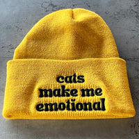 Cats make me emotional Beanie // made in the USA