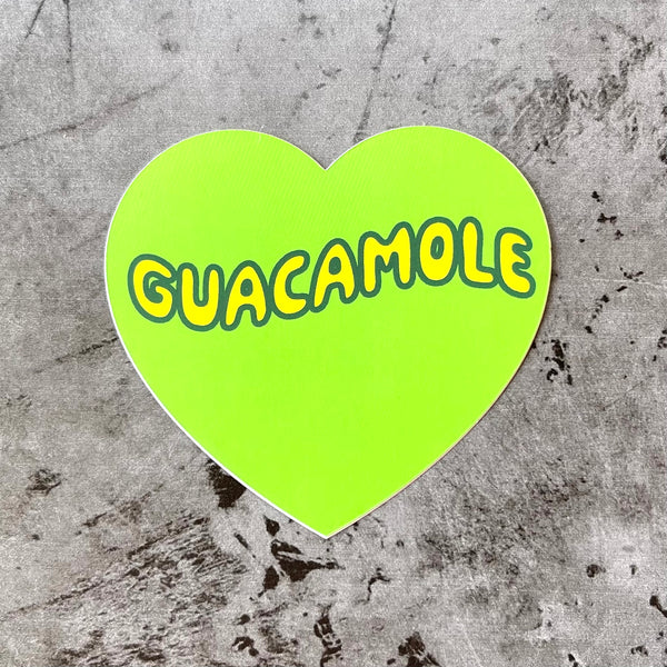 Guacamole 3” Heart Sticker