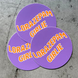 Lorazepam Girlie 3” Waterproof Vinyl Sticker