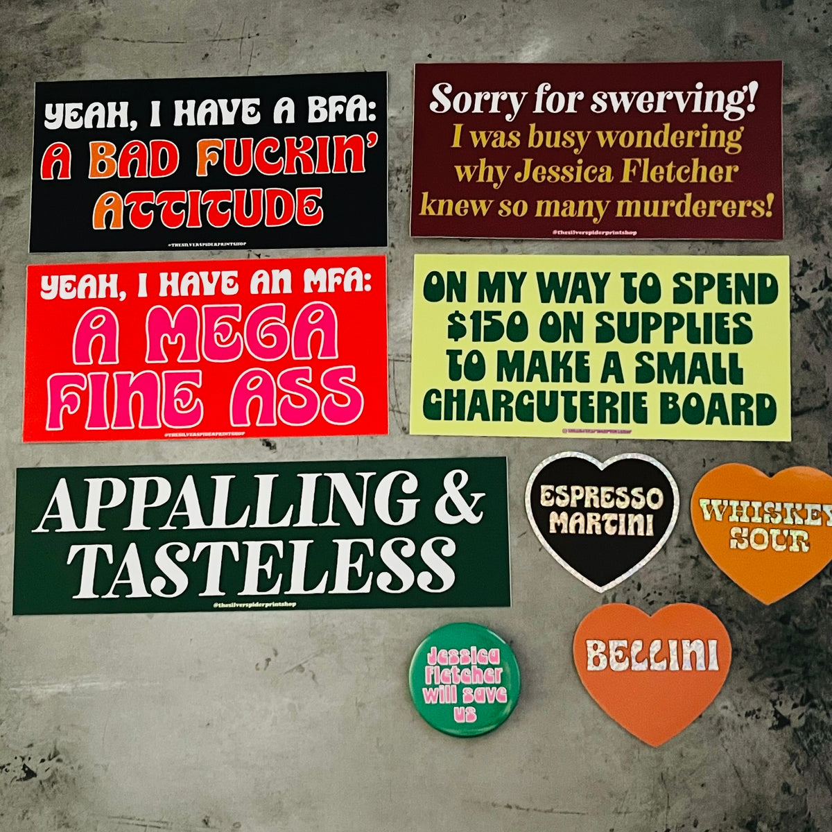 Appalling and tasteless Bumper Sticker – The Silver Spider