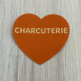 Charcuterie 3” Heart Sticker