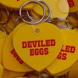 Deviled Eggs heart Keychain