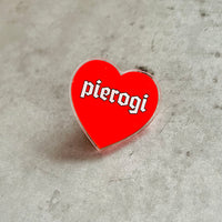 Pierogi Heart Acrylic Pin