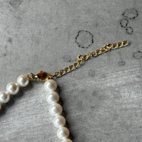 Butter Necklace Faux Pearl Beaded