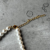 Butter Necklace Faux Pearl Beaded