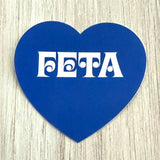 Feta 3” Heart Sticker