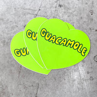 Guacamole 3” Heart Sticker