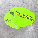 Guacamole 3” Heart Sticker