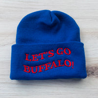 Let’s go Buffalo Red and blue  Beanie