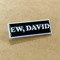 Ew David Black White Lapel Pin
