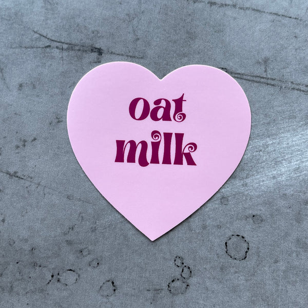 Oat milk Heart Sticker