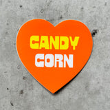 Candy corn 3” Heart Sticker