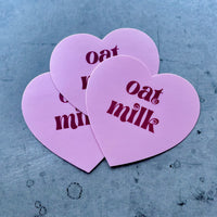 Oat milk Heart Sticker