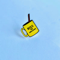 Kiss the librarian Acrylic pin