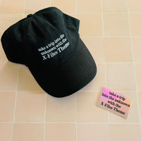 Take a trip into the unknown with the X-Files theme Dad Hat