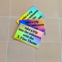 Take a trip into the unknown with the X-Files Theme // holographic Sticker