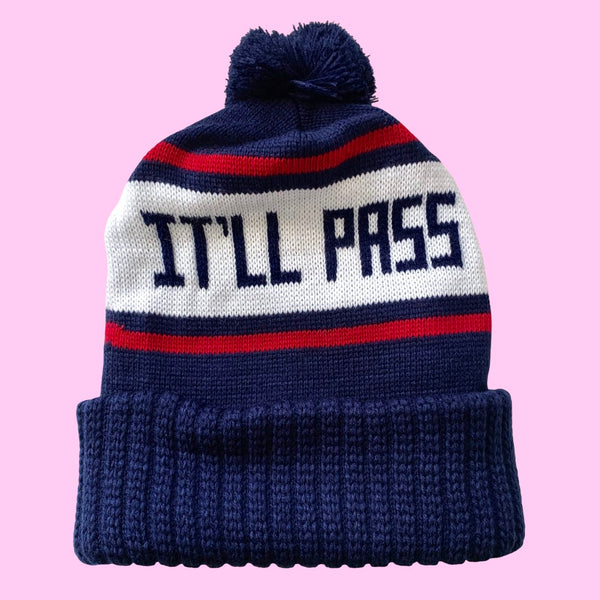 It'll Pass Knit Winter Pom Pom Hat