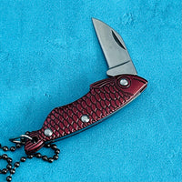 Red or Gold Fish Small Statement Knife Necklace
