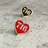 716 Enamel Heart Pin