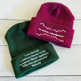 Be curious not judgmental Beanie // made in the USA