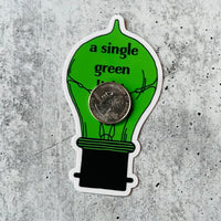 A single Green Light Great Gatsby 4” Sticker