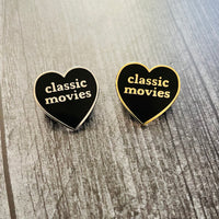Classic Movies Enamel Heart Pin