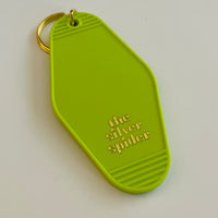 Damn the man hotel Motel Keychain
