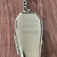 Hell is Other People Ashtray stainless steel keychain