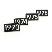 Black and Silver Year Pins // the 70s
