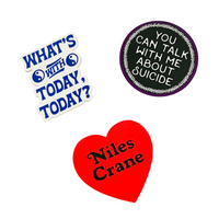 Niles Crane Heart Sticker 3”