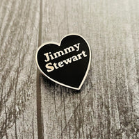 Jimmy Stewart Enamel Heart Pin