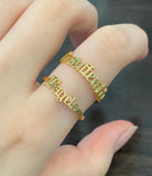 Bagels Adjustable Dainty Ring