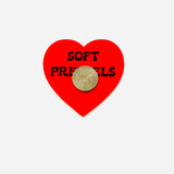 Soft Pretzels Heart Sticker